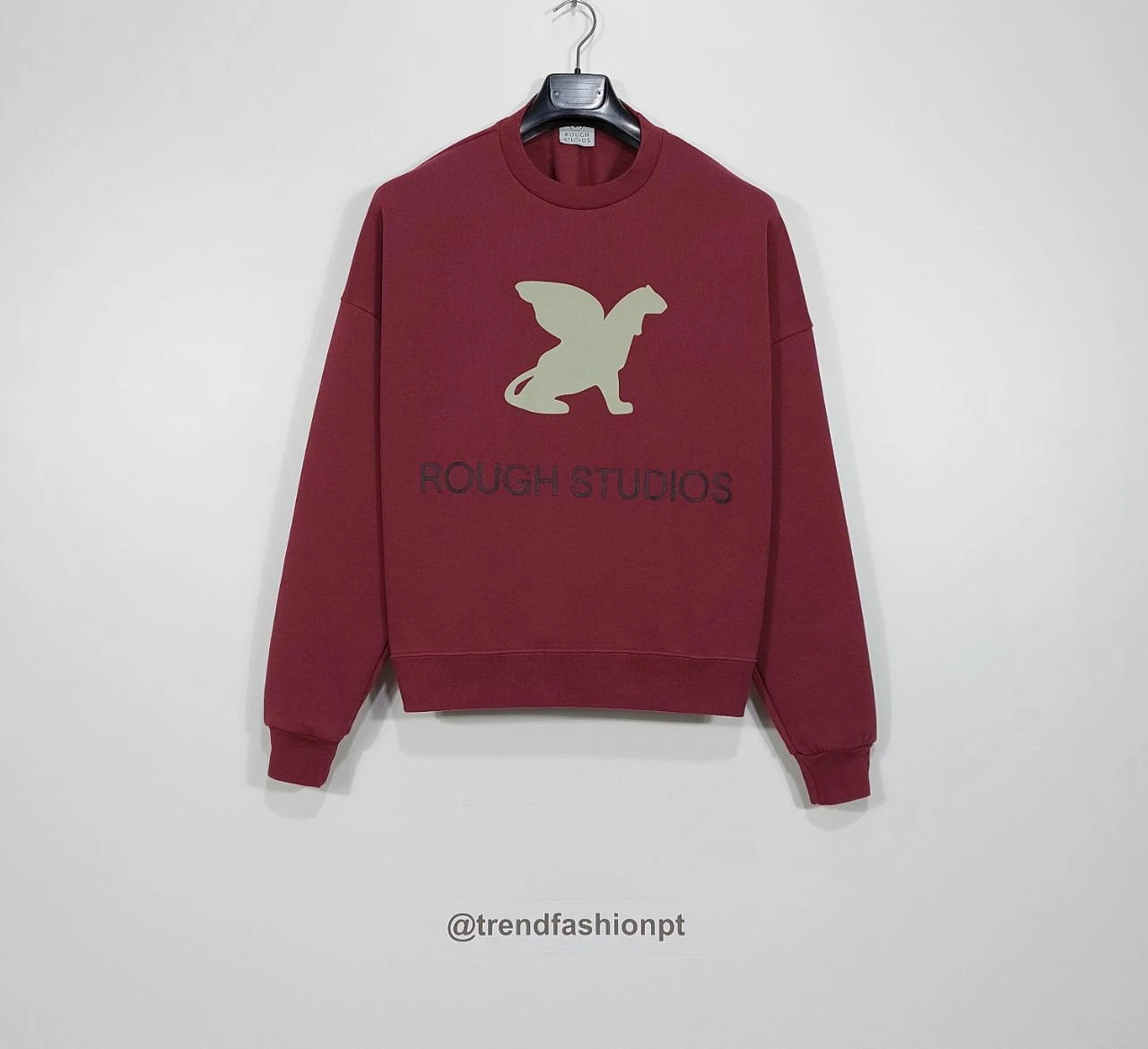 Rough Studios print cotton sweatshirt - burgundy S